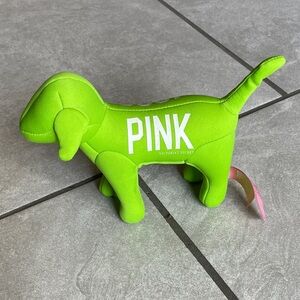 Victoria's Secret PINK Neon Green Plush Dog Toy